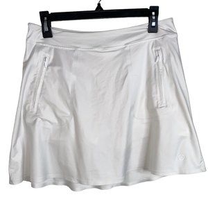 G/Fore women’s white mini skort tennis skirt solid white size medium